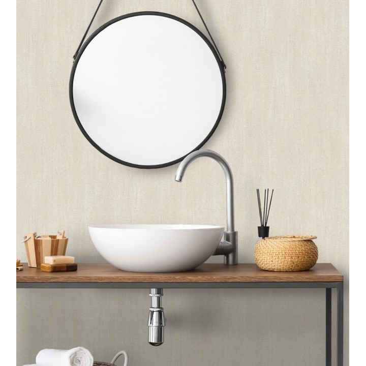 Papel pintado estuco cal efecto arenoso beige - Stucco Denim 685152