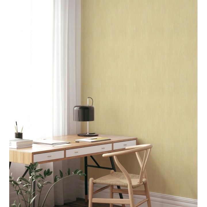 Papel pintado estuco cal efecto arenoso tonos mostaza - Stucco Denim 685153