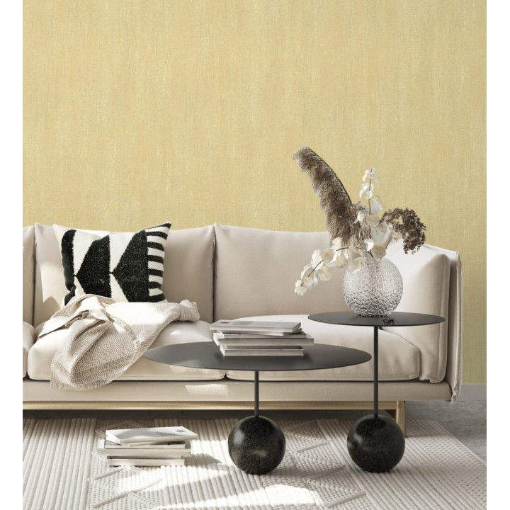 Papel pintado estuco cal efecto arenoso tonos mostaza - Stucco Denim 685153