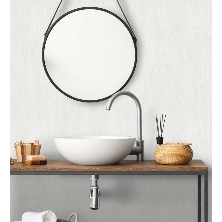 Papel pintado estuco cal efecto arenoso blanco - Stucco Denim 685154