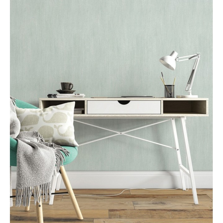 Papel pintado estuco cal efecto arenoso verde agua - Stucco Denim 685155