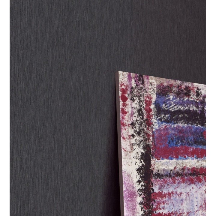 Papel pintado efecto metalizado negro cepillado brillo sutil en relieve - Essen Brushed 685165