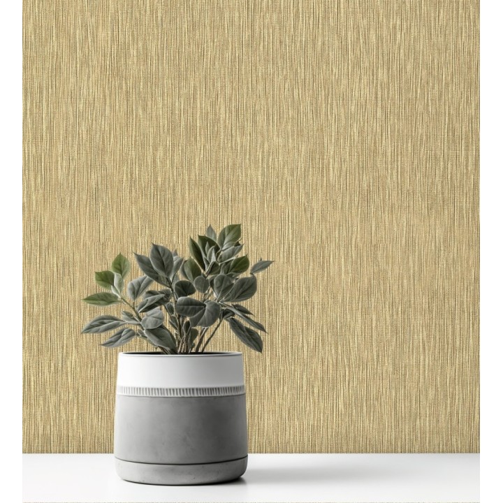 Papel pintado efecto metalizado en oro cepillado en relieve - Essen Brushed 685166