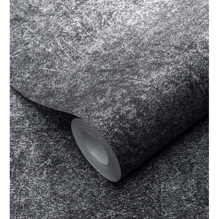Papel pintado pizarra metalizada relieve diseño mineral - Etna Obsidian 685168