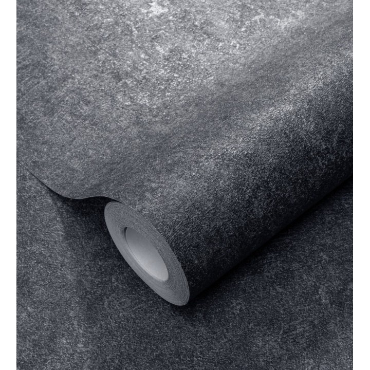 Papel pintado pizarra metalizada relieve diseño mineral - Etna Obsidian 685169