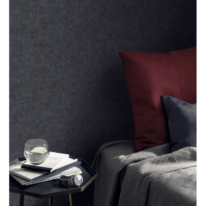 Papel pintado pizarra metalizada relieve diseño mineral - Etna Obsidian 685169