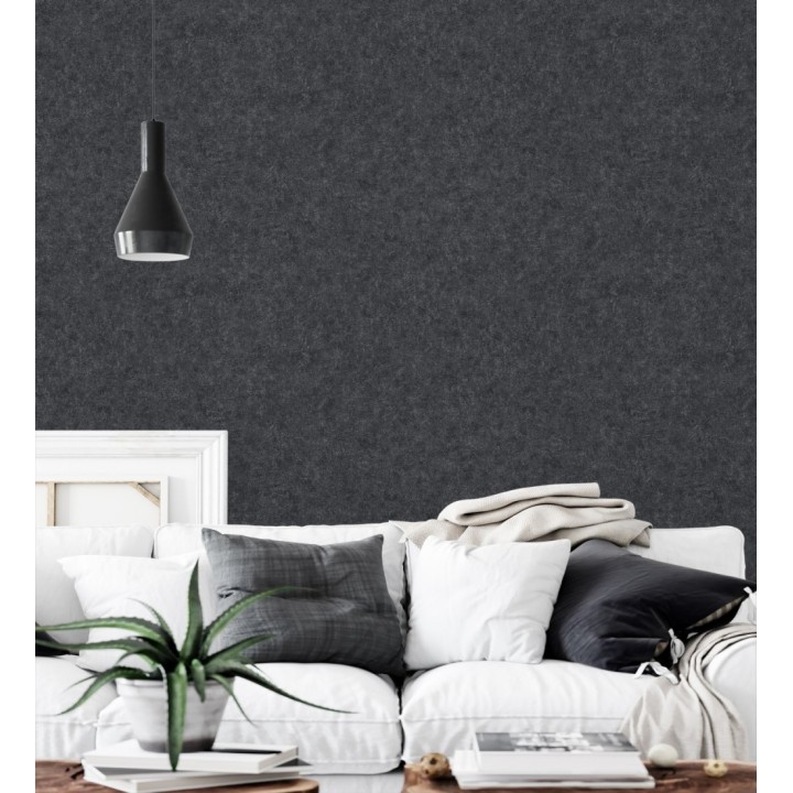 Papel pintado pizarra metalizada relieve diseño mineral - Etna Obsidian 685169