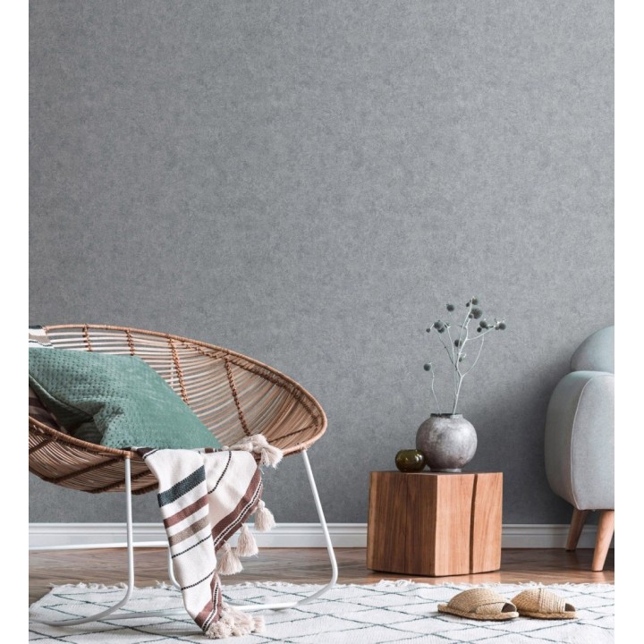 Papel pintado pizarra metalizada relieve diseño mineral - Etna Obsidian 685170