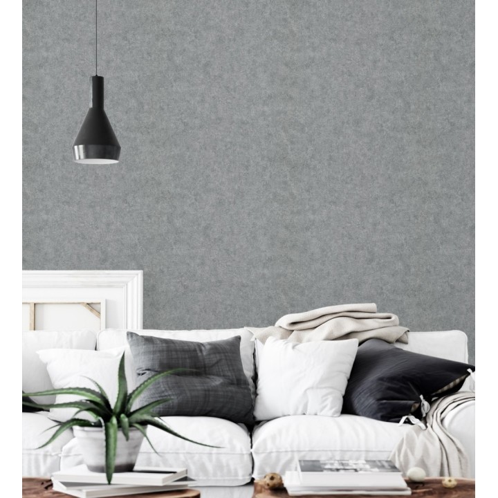 Papel pintado pizarra metalizada relieve diseño mineral - Etna Obsidian 685170