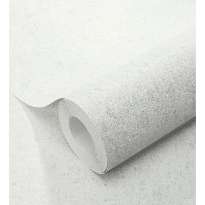 Papel pintado de pared con textura de arcilla natural en tonos grises y blancos - Aspen Mirage 685171