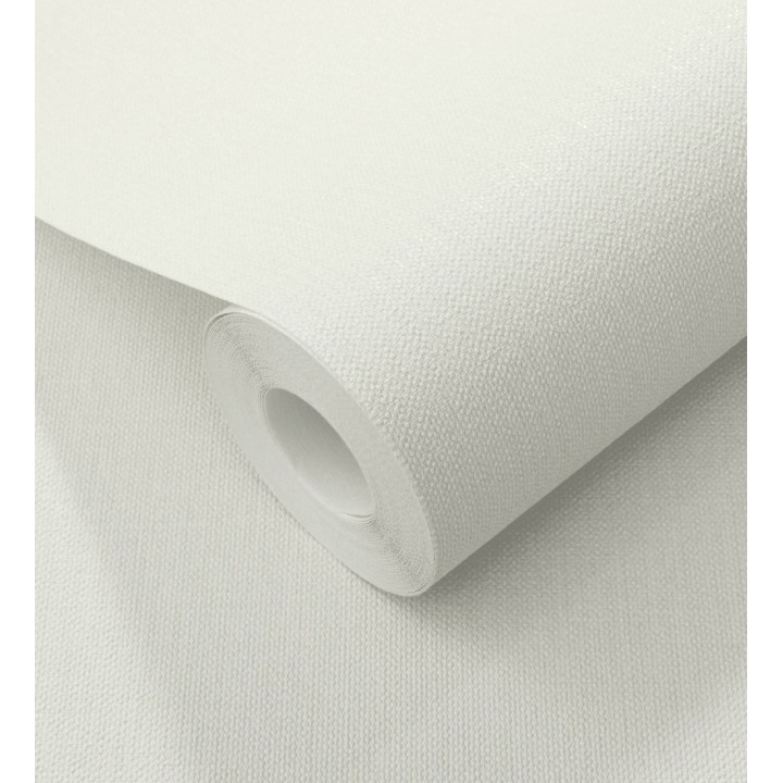 Papel pintado lino blanco roto efecto tejido natural en relieve - Flanders Linen 685173