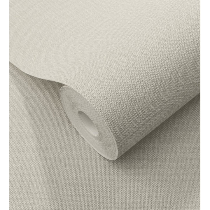Papel pintado lino tono neutro efecto tejido natural en relieve - Flanders Linen 685176