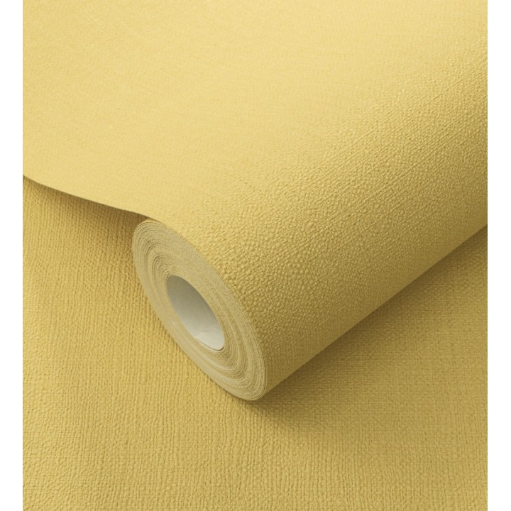 Papel pintado arpillera tono mostaza textil - Zanzibar Raffia 685179
