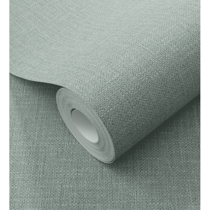 Papel pintado arpillera verde abeto textil - Zanzibar Raffia 685182