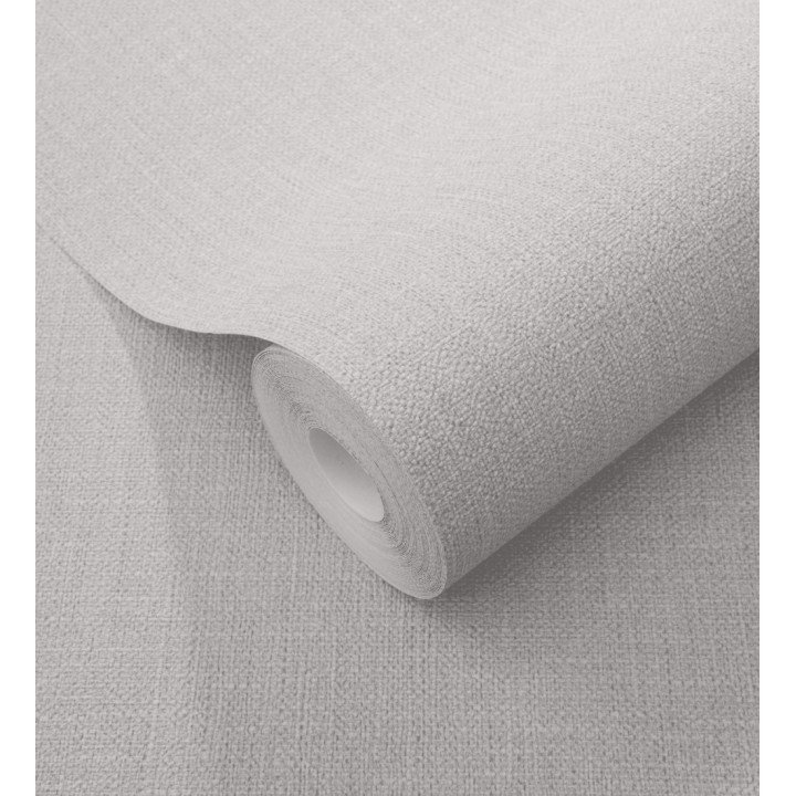 Papel pintado arpillera gris ceniza textil - Zanzibar Raffia 685183