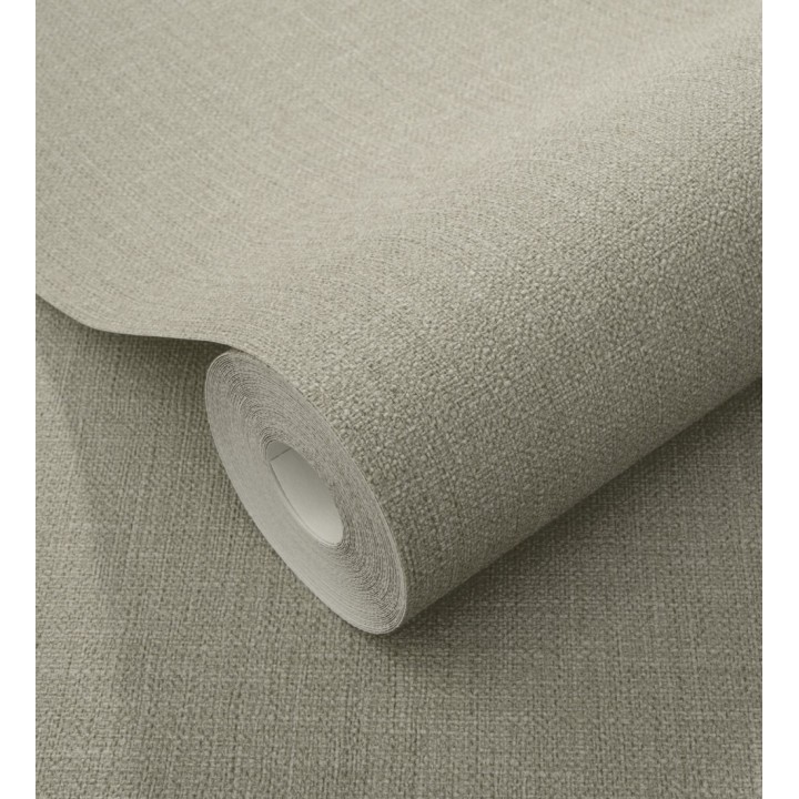 Papel pintado arpillera gris liquen textil - Zanzibar Raffia 685188