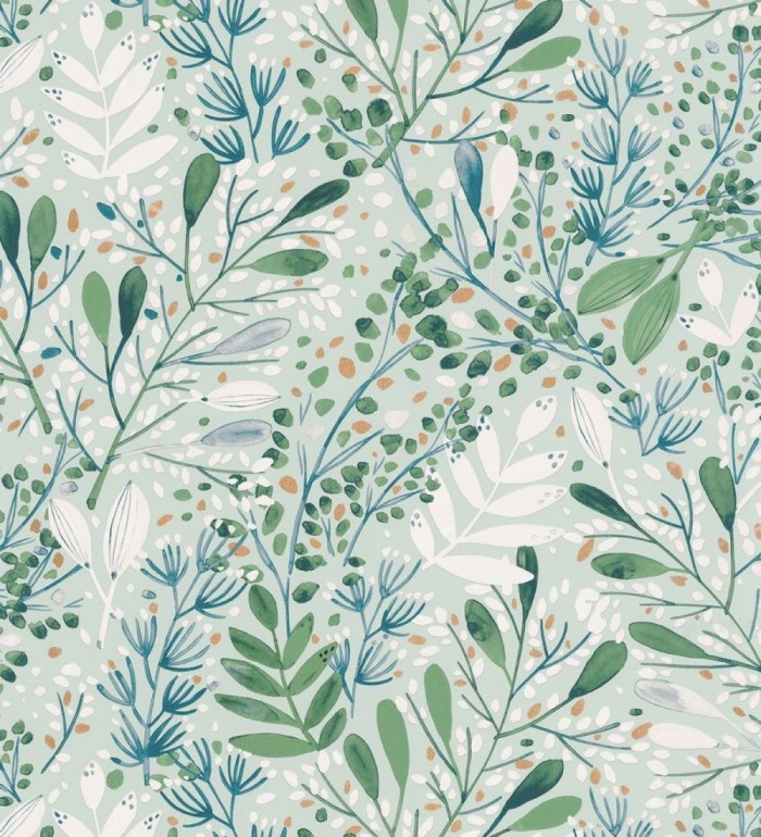 Papel pintado ramilletes de hojas - Elowen Forest 126752