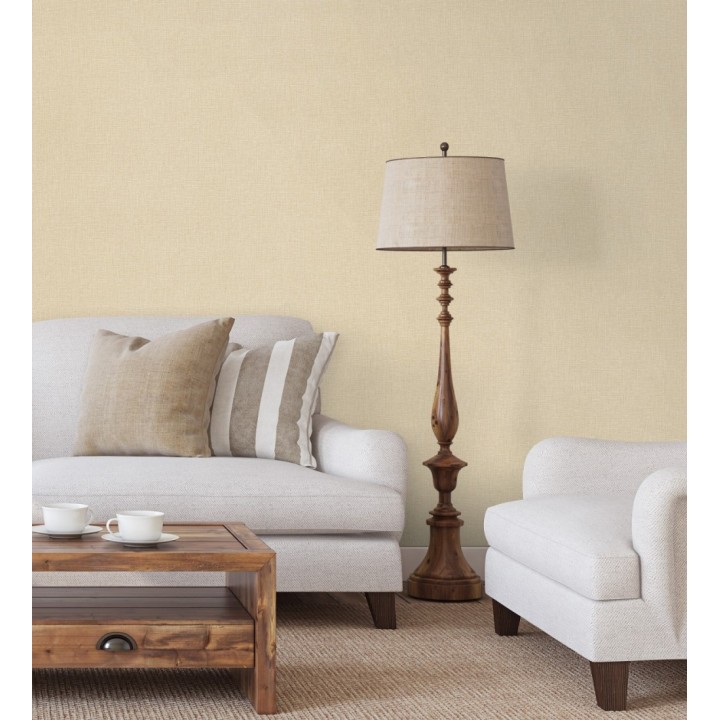 Papel pintado arpillera tono arena textil - Zanzibar Raffia 685189