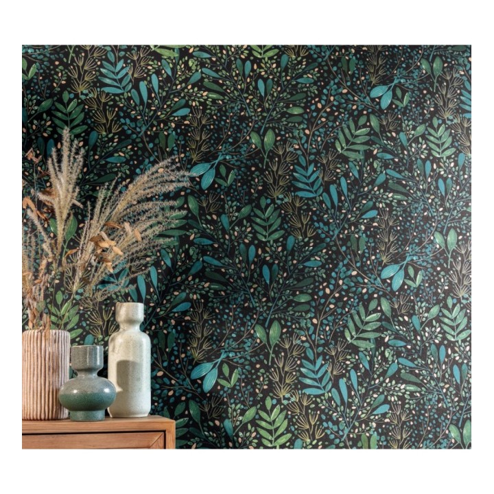 Papel pintado ramilletes de hojas - Elowen Forest 126753