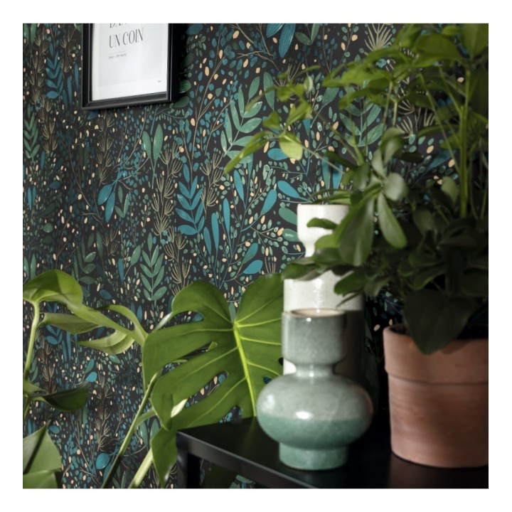 Papel pintado ramilletes de hojas - Elowen Forest 126753