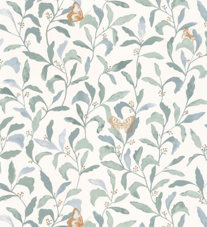 Papel pintado hojas y mariposas - Monet Country 126761