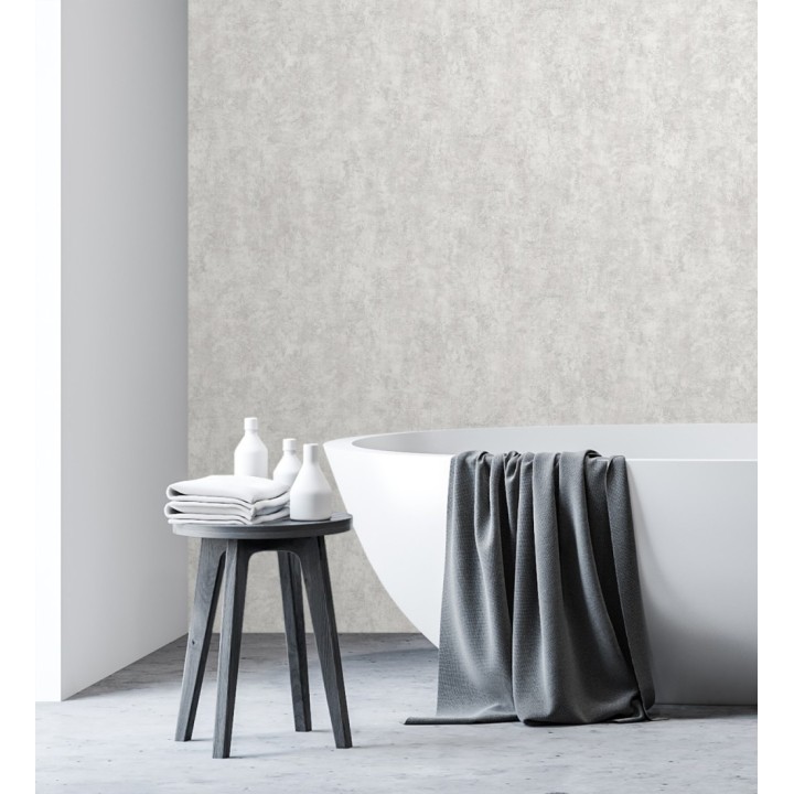 Papel pintado estuco gris claro relieve mineral - Rodes Weathered 685201