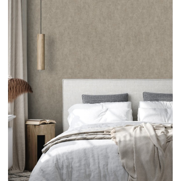 Papel pintado estuco gris arcilla relieve mineral - Rodes Weathered 685204