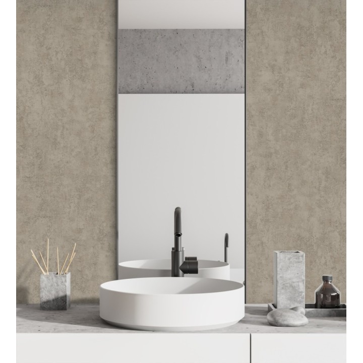 Papel pintado estuco gris arcilla relieve mineral - Rodes Weathered 685204
