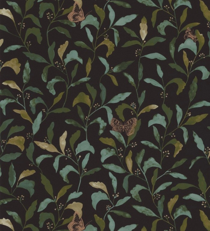 Papel pintado hojas y mariposas - Monet Country 126763