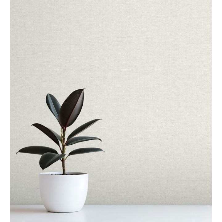 Papel pintado hilos de lino blanco roto - Andine Weave 685206