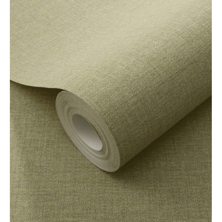 Papel pintado hilos de lino verde musgo - Andine Weave 685210
