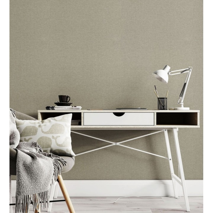 Papel pintado hilos de lino gris piedra - Andine Weave 685220