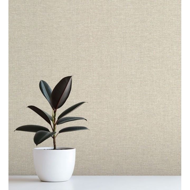 Papel pintado hilos de lino tonos beige - Andine Weave 685221
