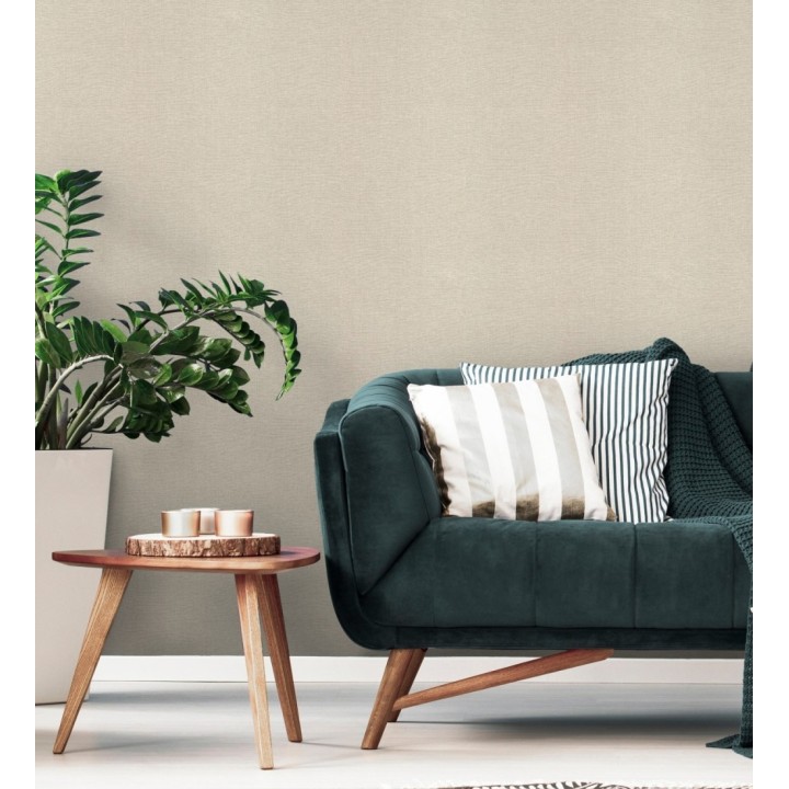 Papel pintado hilos de lino tonos beige - Andine Weave 685221