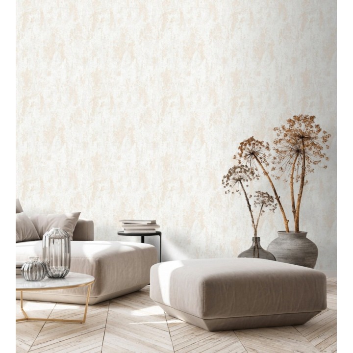 Papel pintado mineral pátina crema y marfil mate  - Calgary Steel 685228
