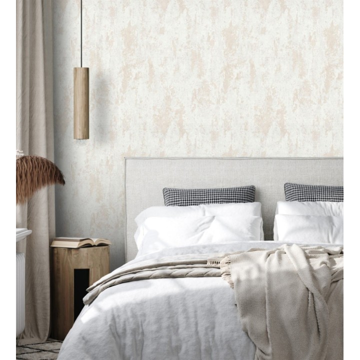 Papel pintado mineral pátina crema y marfil mate  - Calgary Steel 685228