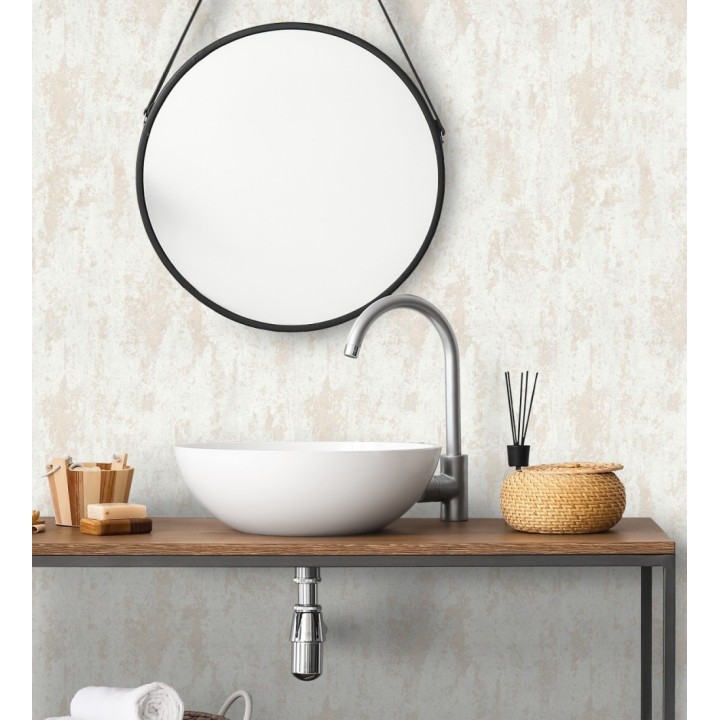 Papel pintado mineral pátina crema y marfil mate  - Calgary Steel 685228