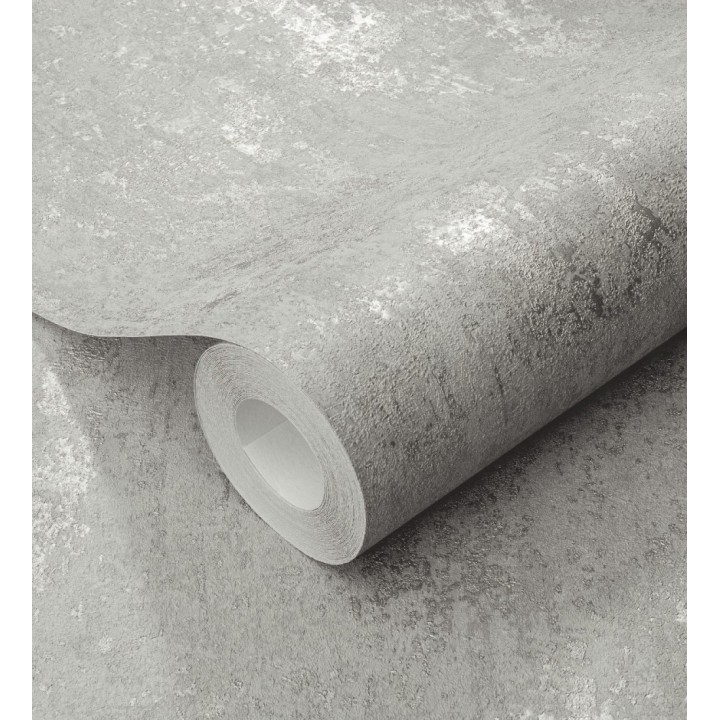 Papel pintado mineral pátina metálica acero fondo gris cemento  - Calgary Steel 685230