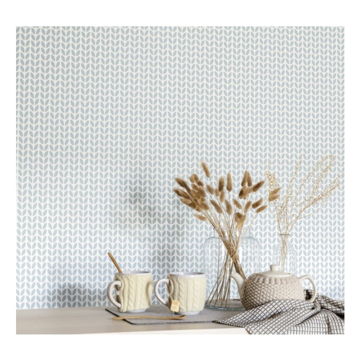 Papel pintado espigas retro celeste - Alden Blossom 126784