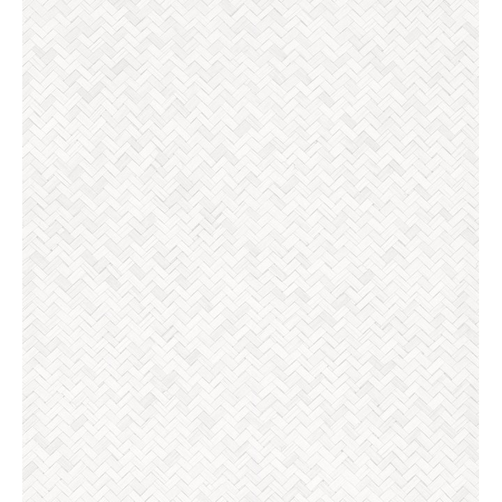 Papel pintado efecto ratán bambú blanco trenzado espiga - Savile Rattan 685242