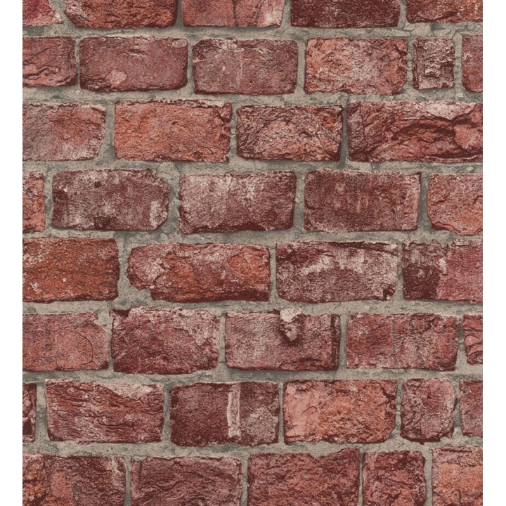 Papel pintado ladrillo rojo rústico industrial texturizado efecto realista - London Factory 685244