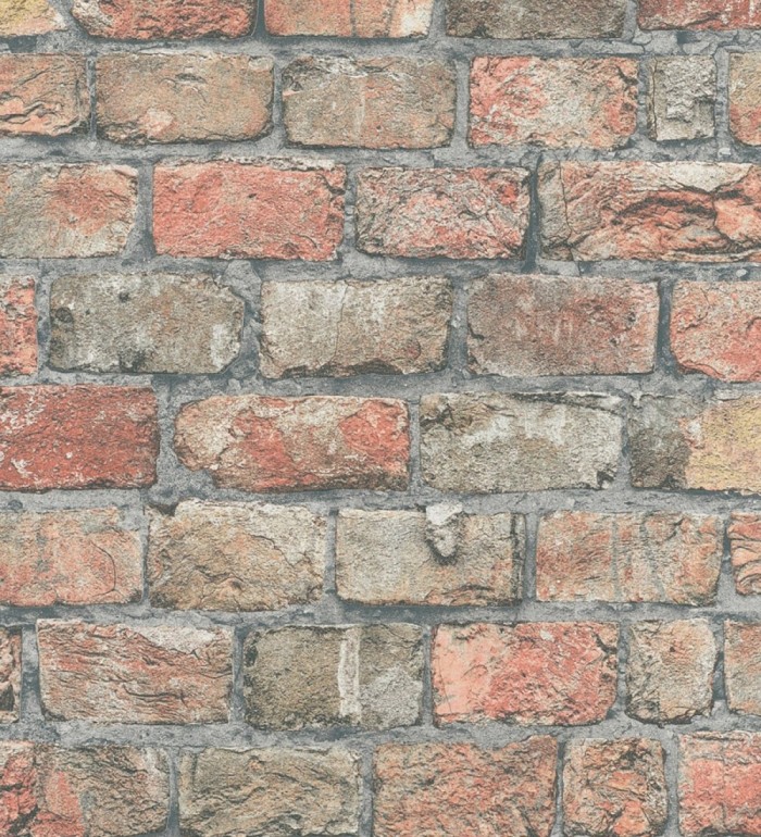 Papel pintado ladrillo realista estilo rústico industrial texturizado efecto realista - London Factory 685245