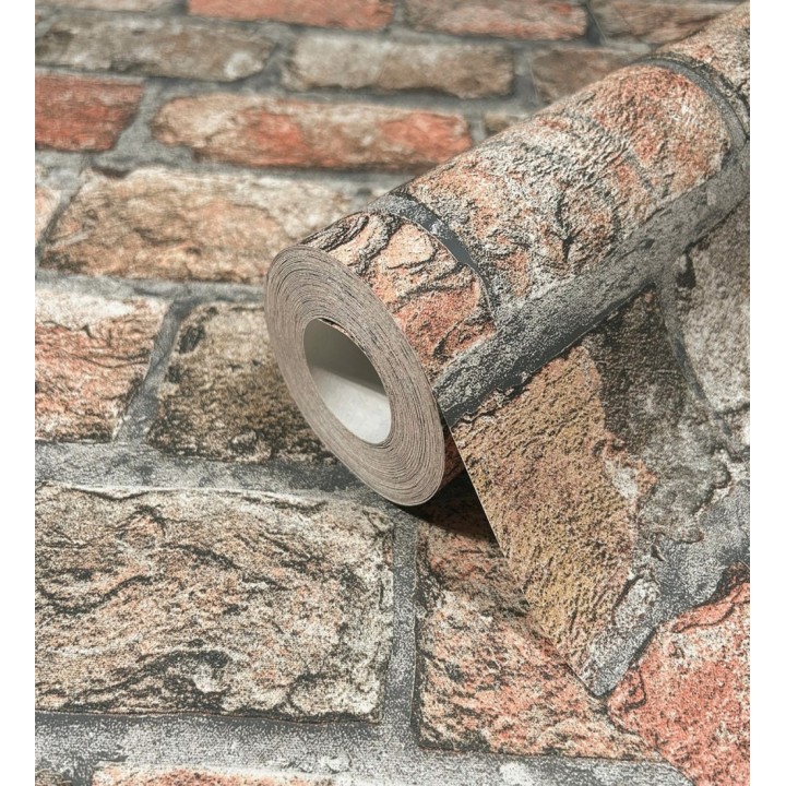 Papel pintado ladrillo realista estilo rústico industrial texturizado efecto realista - London Factory 685245