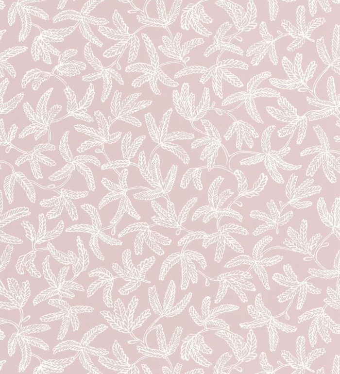 Papel pintado hojas estilo nórdico rosa - Nordic Country 126791