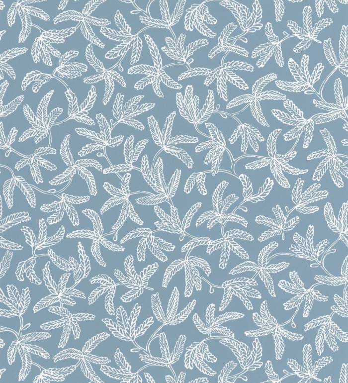 Papel pintado hojas estilo nórdico azul - Nordic Country 126792