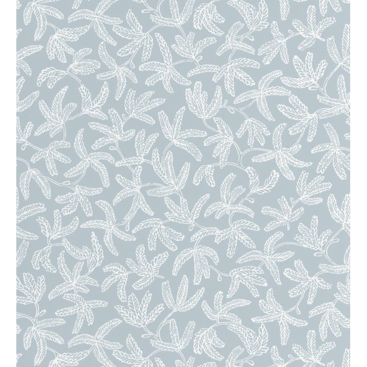 Papel pintado hojas estilo nórdico azul grisáceo - Nordic Country 126793