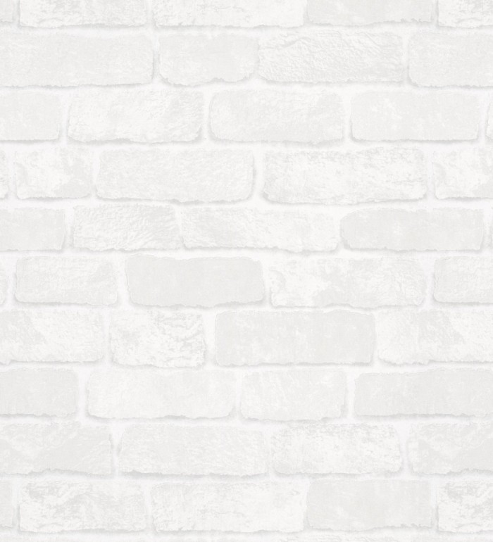 Papel pintado ladrillo blanco textura mineral - Vancouver Brick 685253