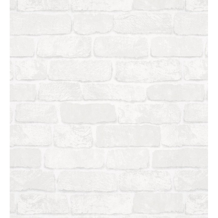 Papel pintado ladrillo blanco textura mineral - Vancouver Brick 685253