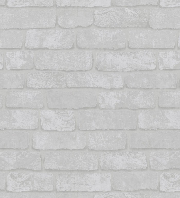 Papel pintado ladrillo gris textura mineral - Vancouver Brick 685254