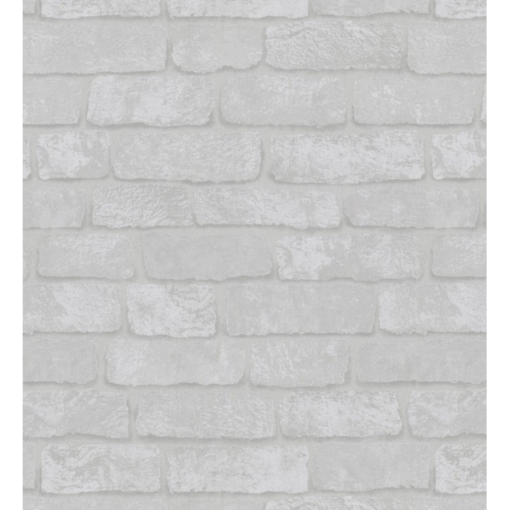 Papel pintado ladrillo gris textura mineral - Vancouver Brick 685254